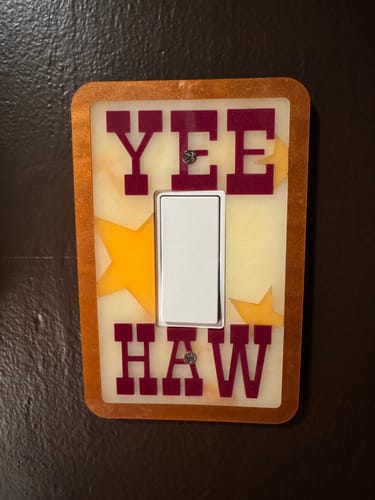 Customer photo review of Yee Haw Light Switch Cover