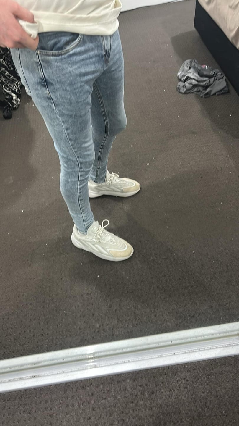 Customer photo review of Washed Blue Jeans