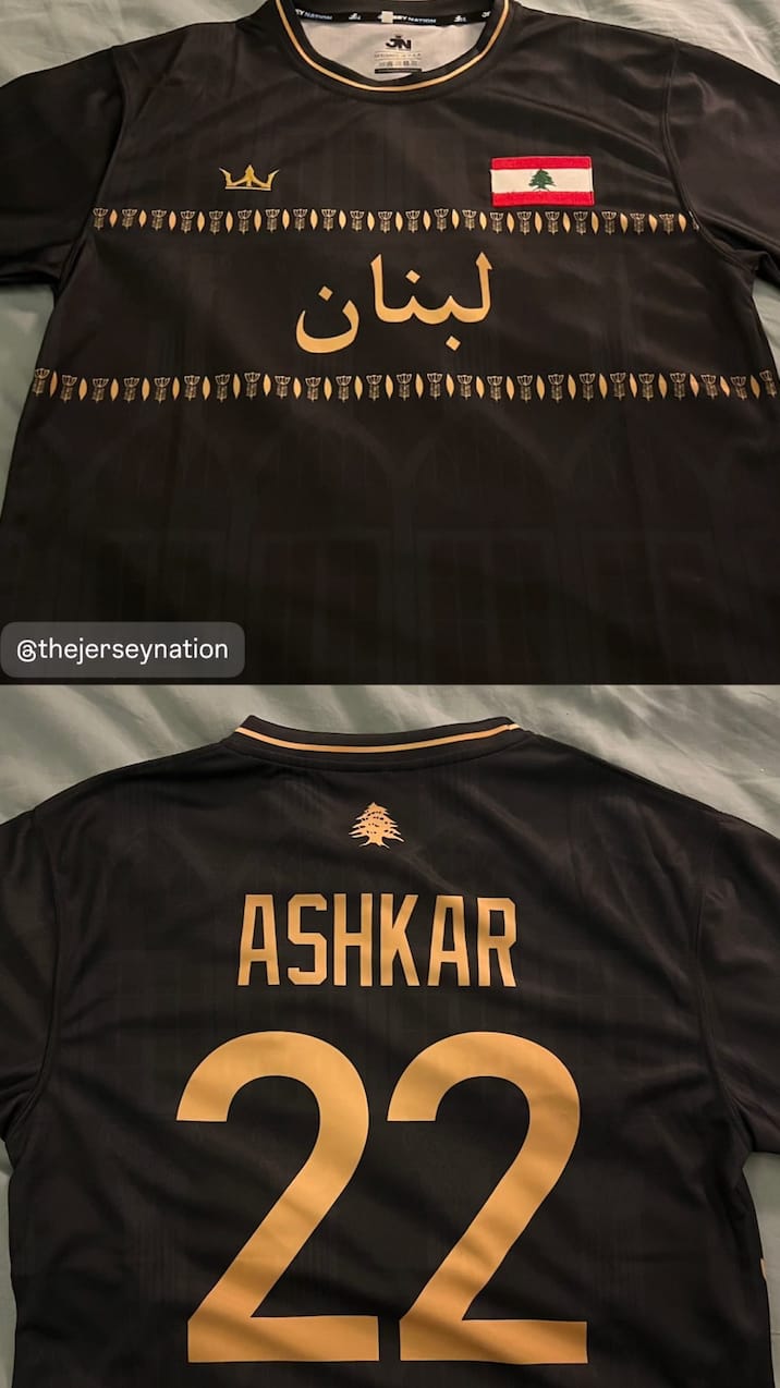 Customer photo review of Lebanon Custom Football Jersey