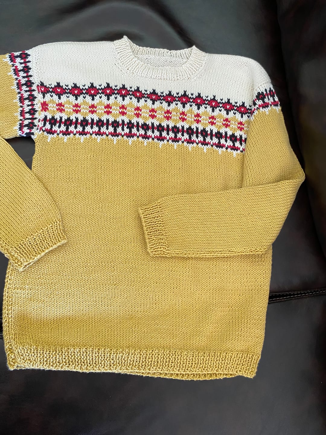Customer photo review of Patrón Sweater Terra Jacquard | Adulto
