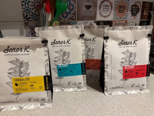 Customer photo review of Pack Colombia (Laderas de Tapias + Sausalito + Santa Rosa + Manizales) | 4 Paquetes de 250G