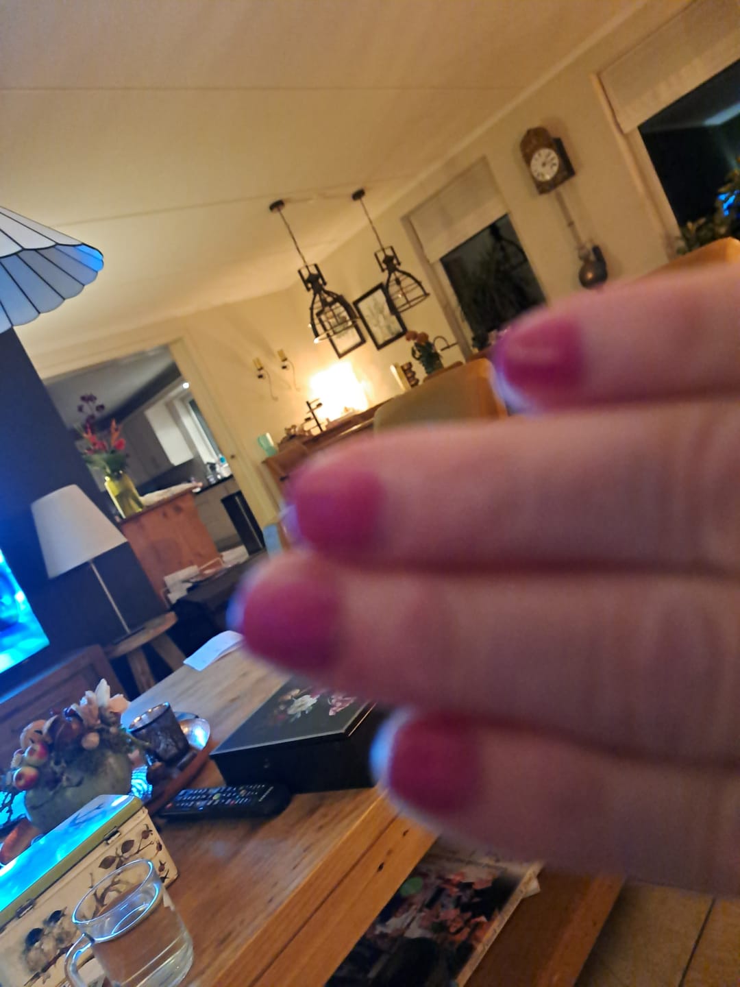 Customer photo review of Purplish Red Dipping Powder