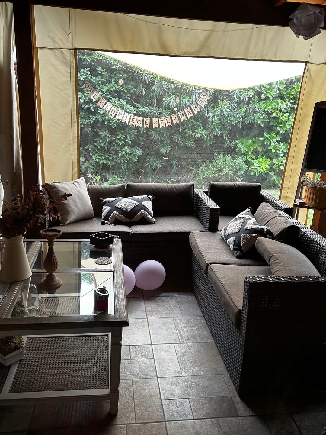 Customer photo review of Toldo de Lona Cuadrada Vela para Sombra Parasol Rectangular Permeable