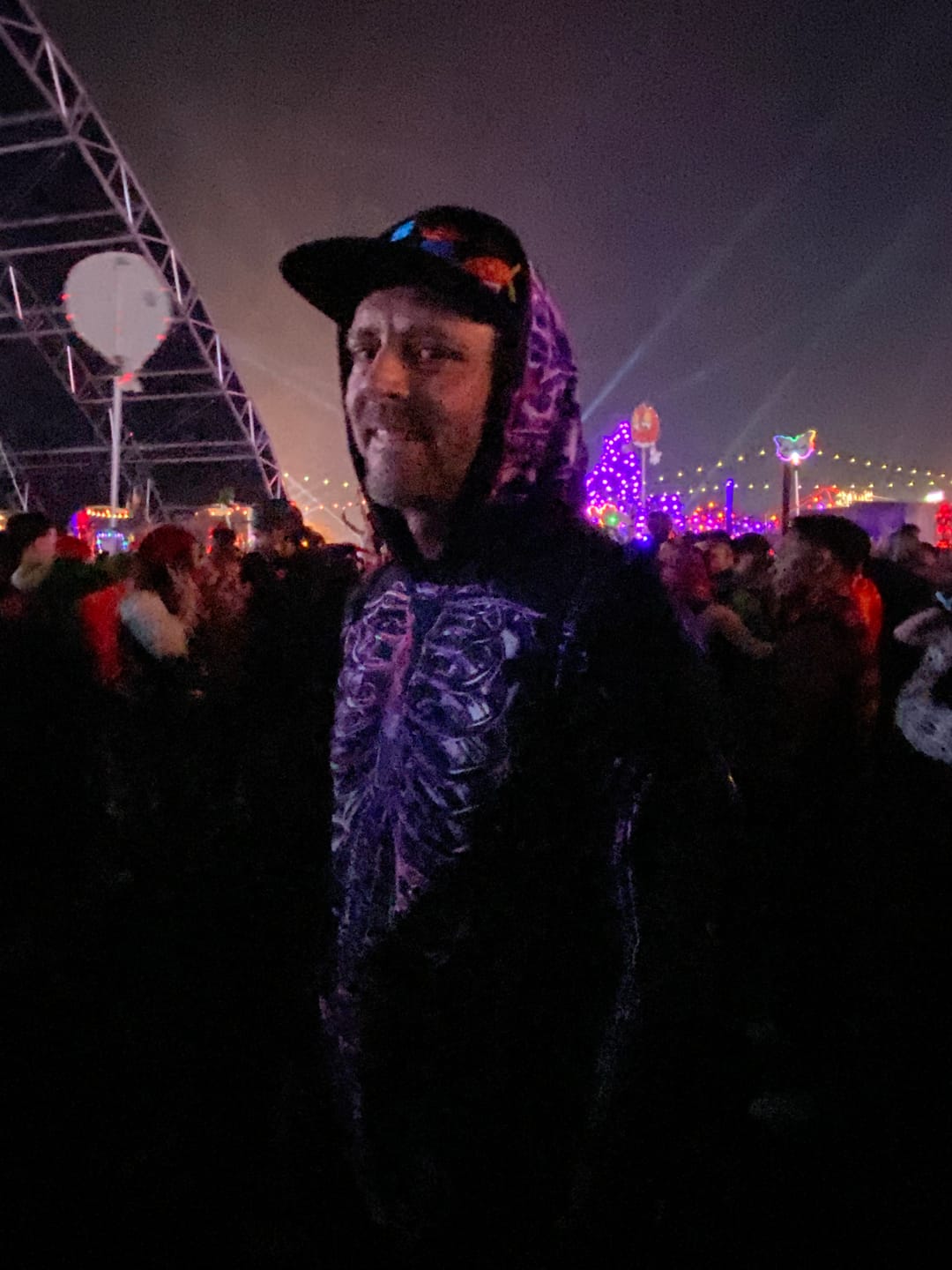 Customer photo review of Purple Skeleton Hoodie Dress