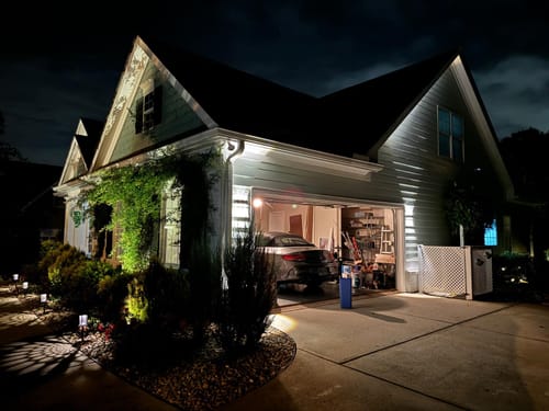Customer photo review of Solar Outdoor Up Down Lights