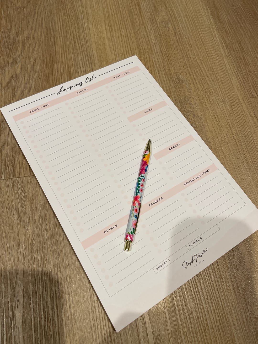 Customer photo review of Shopping List Notepad