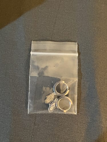 Customer photo review of HAND OF FATIMA EARRINGS - Fine Silver