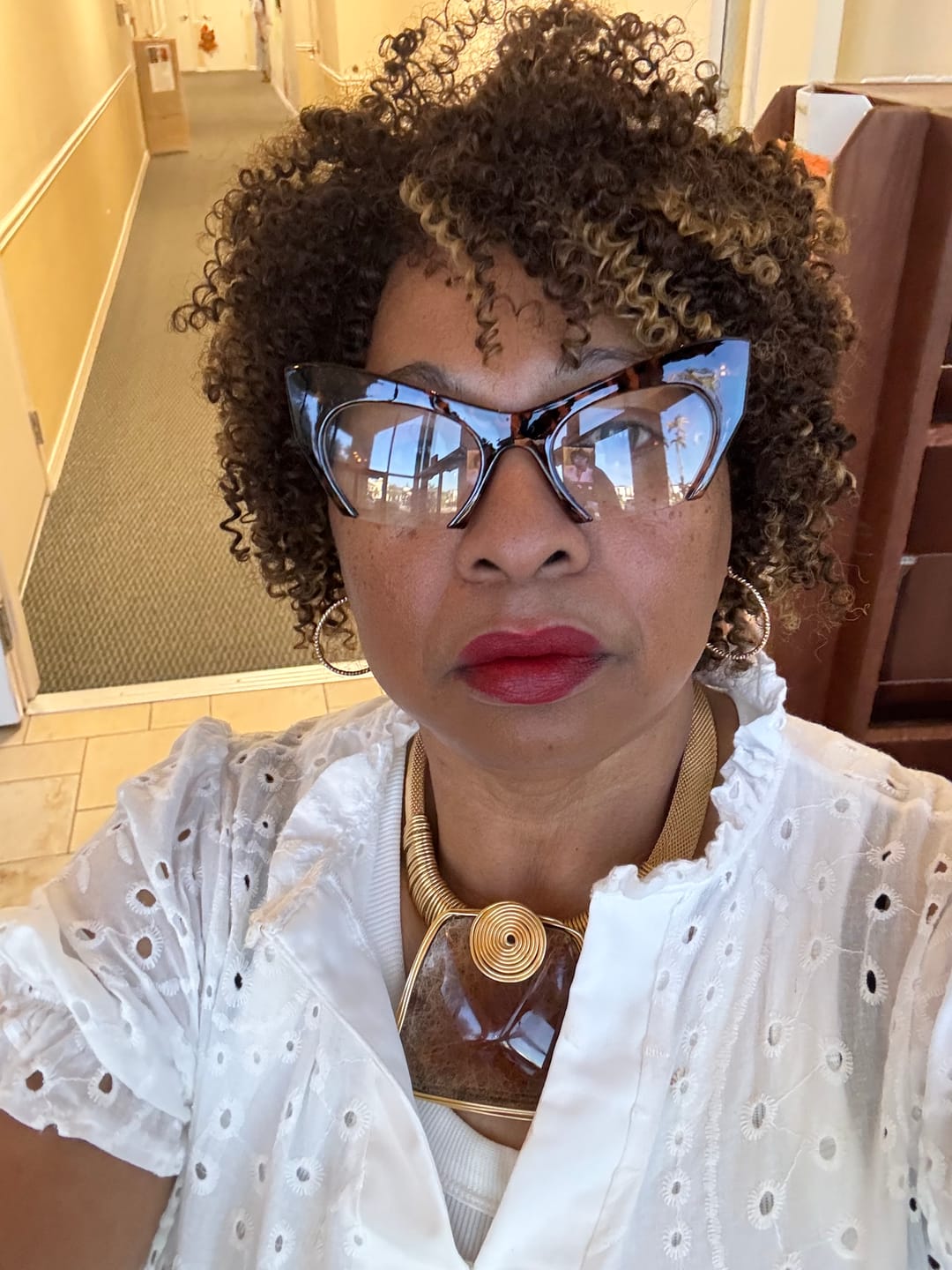 Customer photo review of It's a Cap Weave Human Hair Wig AFRO CURL
