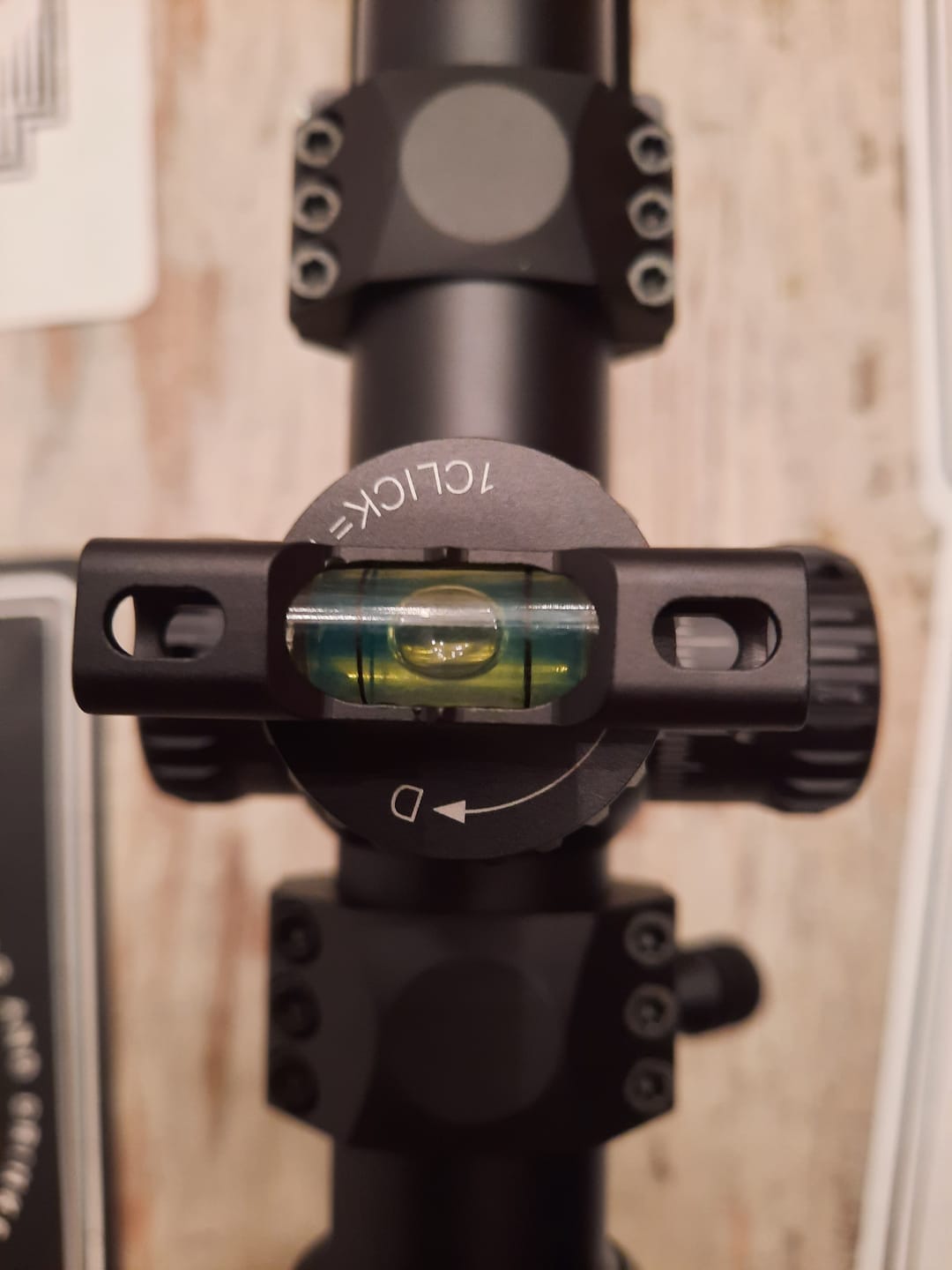 Customer photo review of Vector Optics SCACD-19 Wasserwaage zur Montage an XASR Ringmontagen oder zum Auflegen