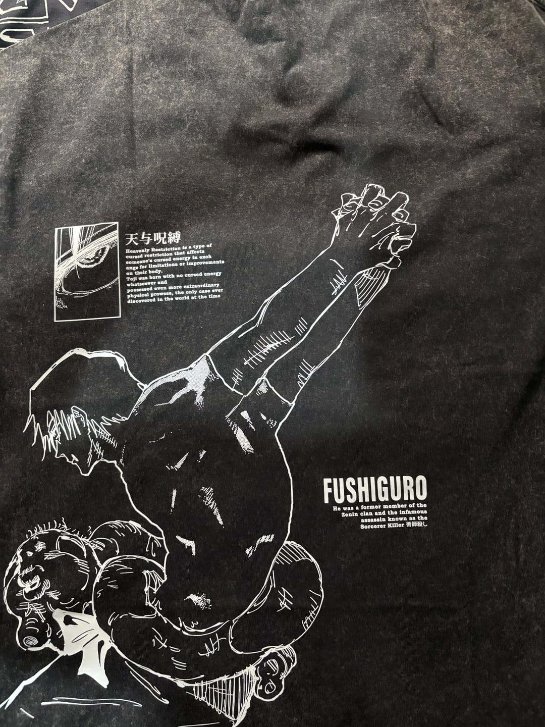 Customer photo review of Camisa Toji Heavenly Restriction - Jujutsu Kaisen