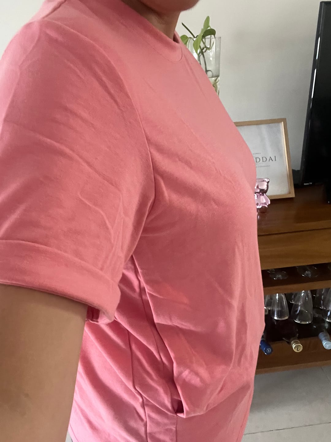 Customer photo review of Playera de lactancia básica •Coral• RELAXED FIT
