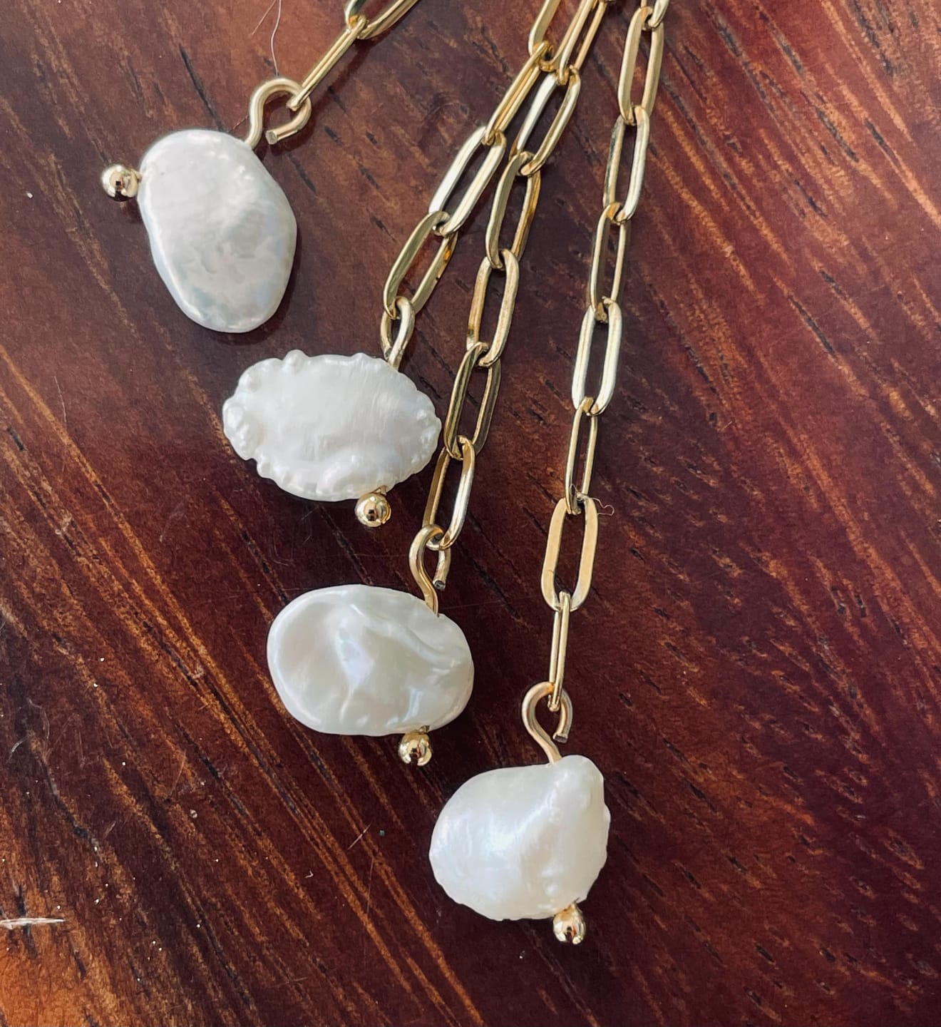Customer photo review of Paper Clip Chain Gold Silver Stainless Steel Paperclip Link Chain for Necklace Bracelet, Bulk Stainless Steel Chain for Jewelry Making
