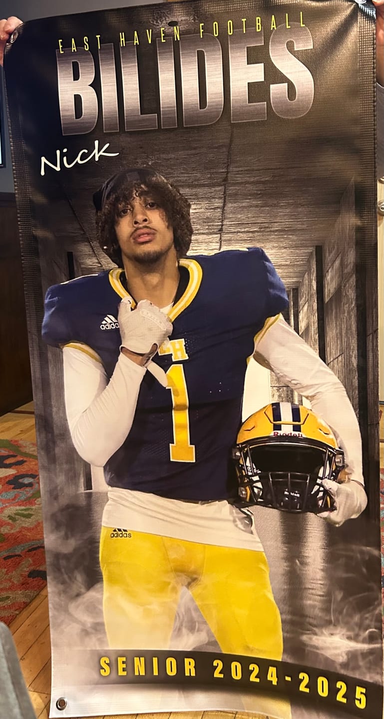 Customer photo review of Custom Sports Banner - Our House Football
