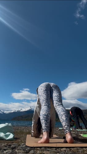 Customer photo review of Legging Extra Long Flore Blue