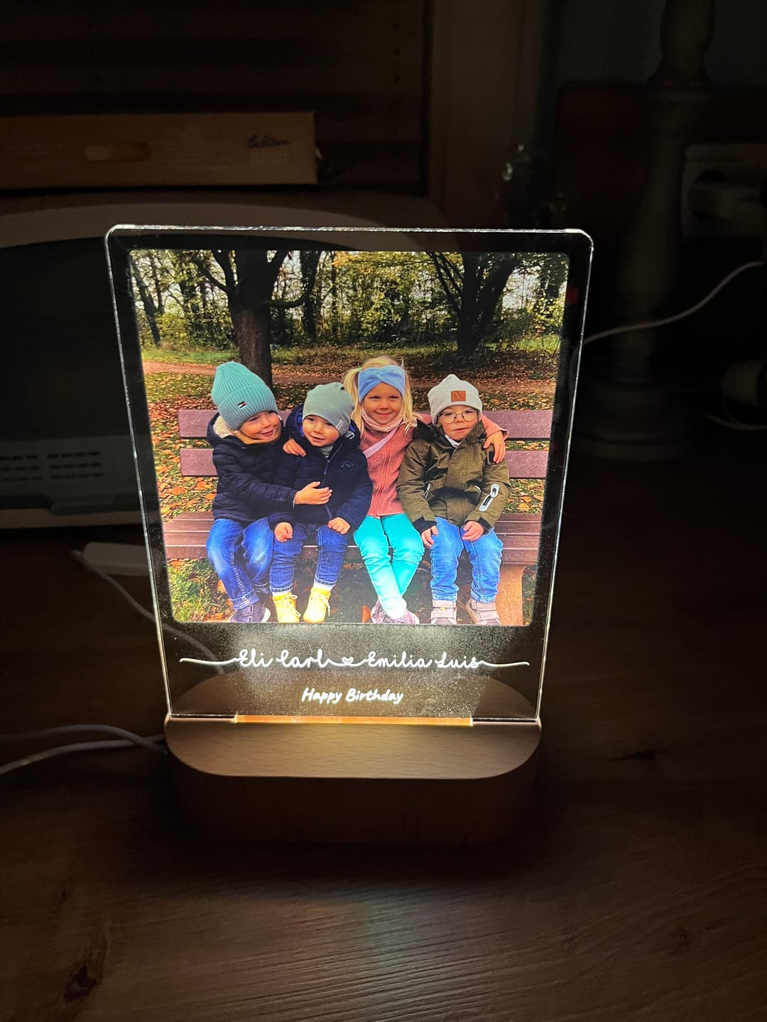 Customer photo review of Euer Liebeslicht mit Foto (eckig)