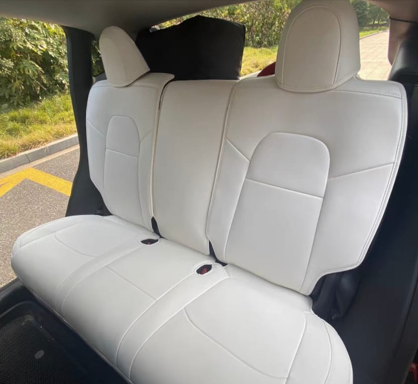 Customer photo review of EVAAM® Leather Full Seat Covers for Tesla  Model 3/Y/S/X