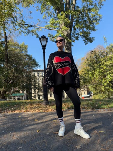 Customer photo review of The Young Hearts Jumper - Black
