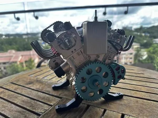 Customer photo review of Teching V8 Mechanical Metal Assembly DIY Car Engine Model Kit
