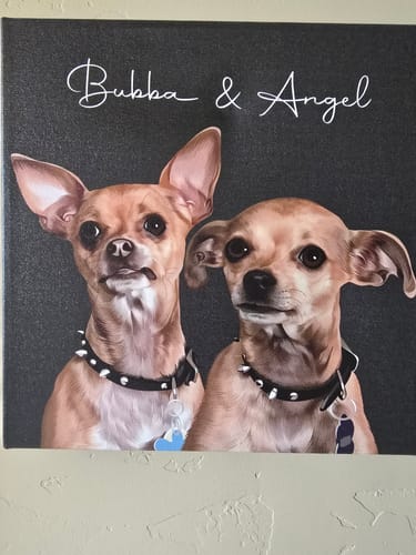 Customer photo review of Pet Art Canvas Wrap