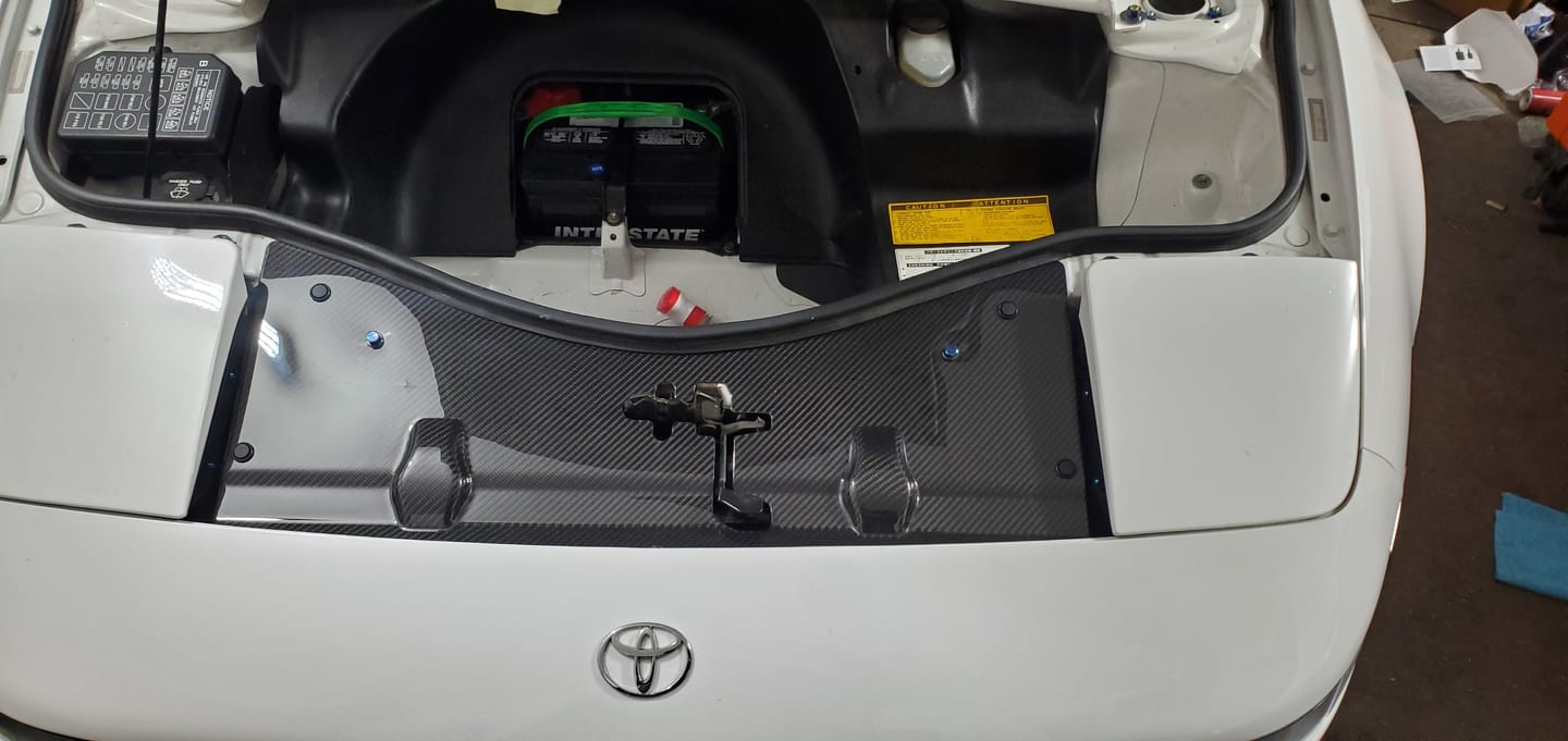 Customer photo review of MR2Heaven Radiator Top Cooling Panel/Aero Redirecting Cover - Dry Pre-Preg Carbon Fiber Only