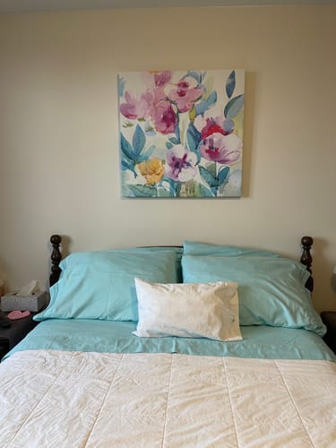 Customer photo review of 'Blooming Garden' Framed Canvas