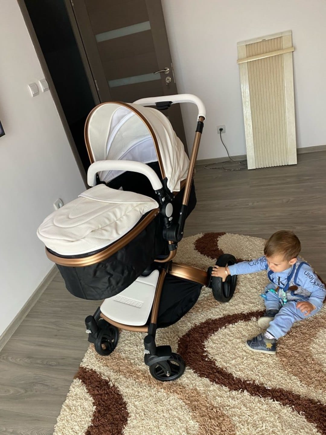 Customer photo review of 3-in-1 Luxury 360° Rotating Baby Stroller