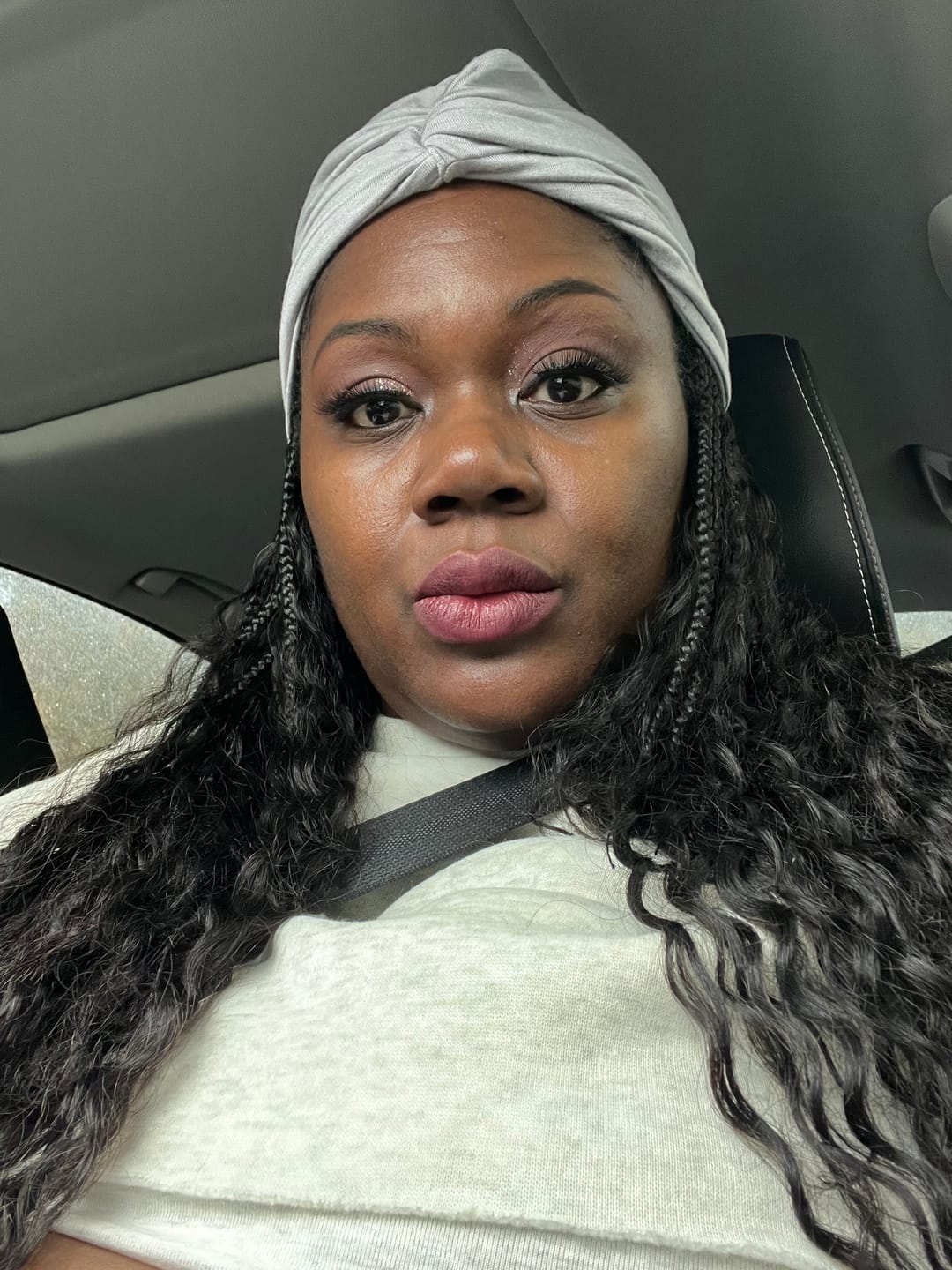 Customer photo review of Grab & Go Braids Band Wig Boho Style with Human Hair Curls