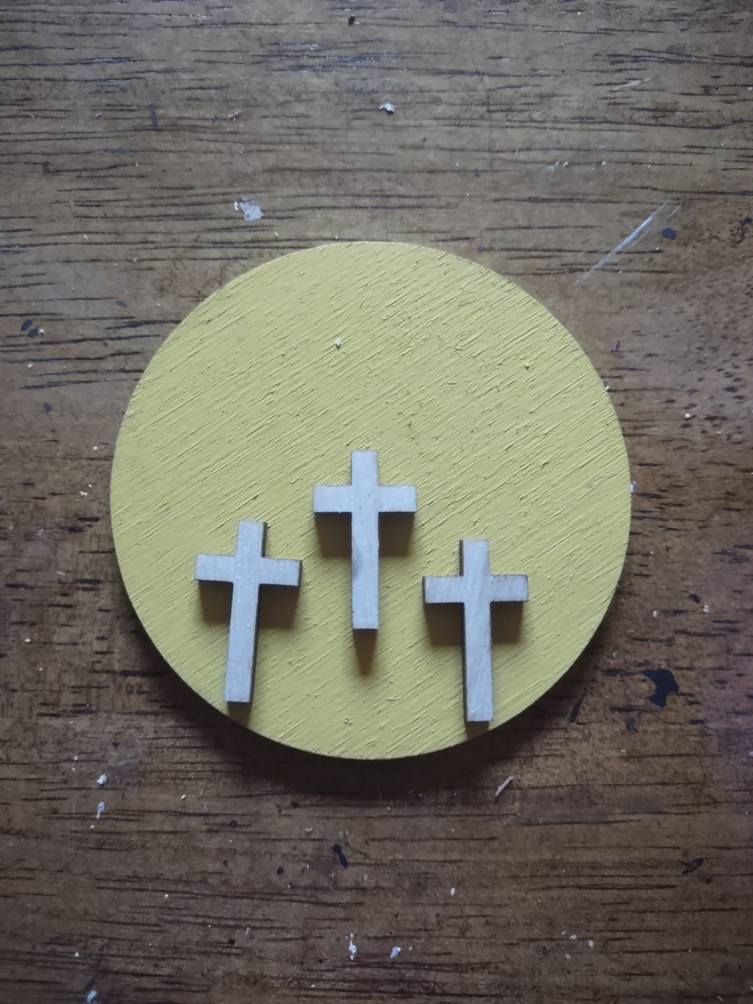 Customer photo review of Unfinished Wood Tall Cross Shape - Christian - Craft - up to 36" DIY