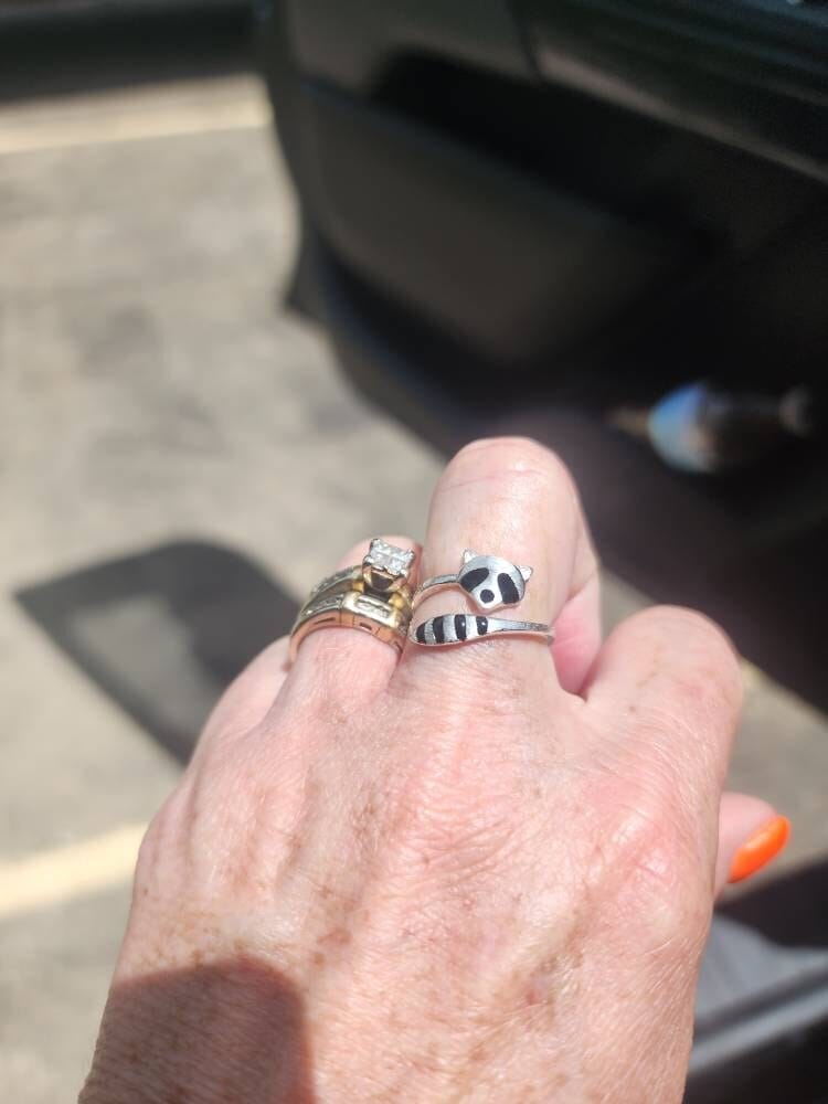 Customer photo review of Adorable Racoon Ring. Adjustable Cute Animal Ring, Spirit Ring Gift For Birthday, Christmas, Gifts For Her, Women, Mom, Anniversary Gifts