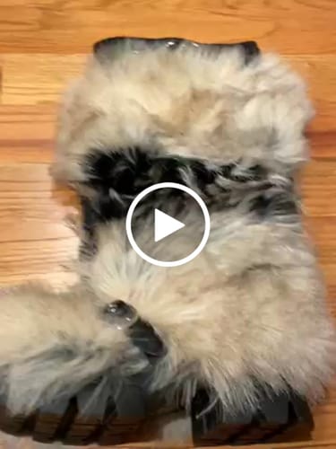 Customer video review of ANISA-BROWN FAUX FUR FLAT BOOT