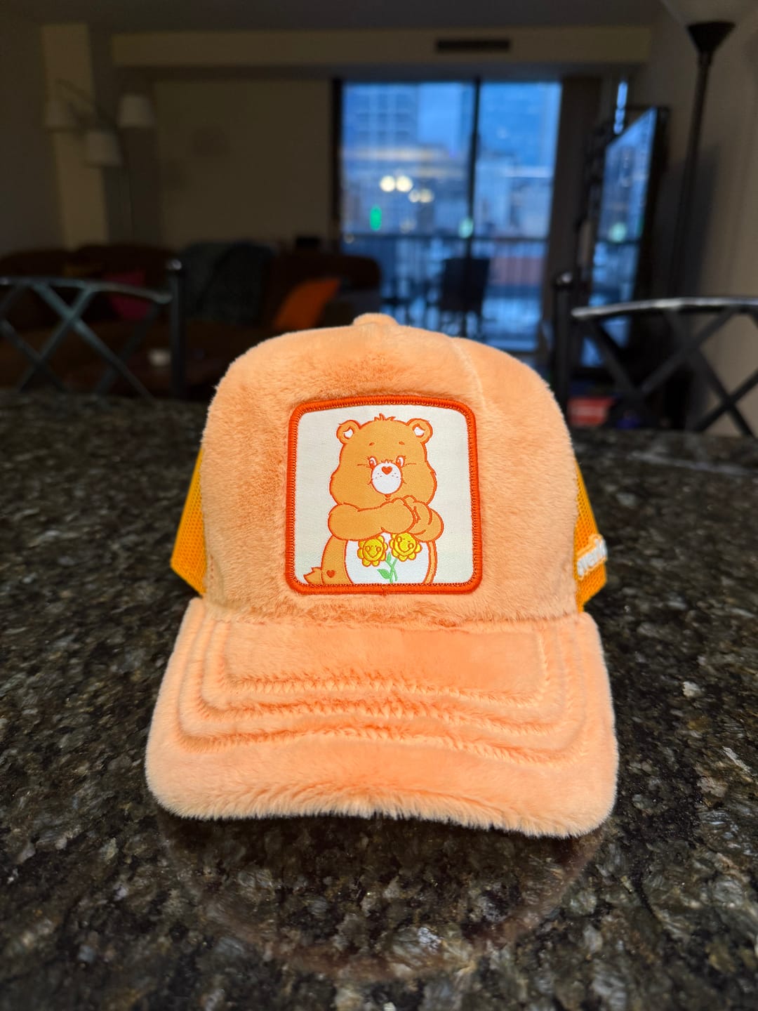 Customer photo review of OVERLORD X Care Bears:  Friendship Bear Trucker Cap