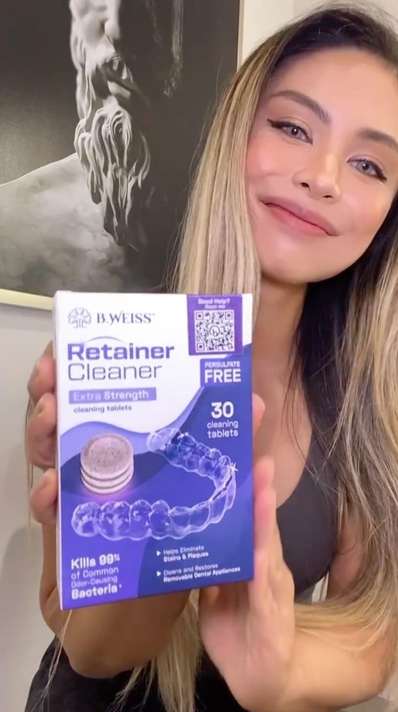 Customer photo review of Daily Retainer & Aligner Cleaner Tablets grape scented