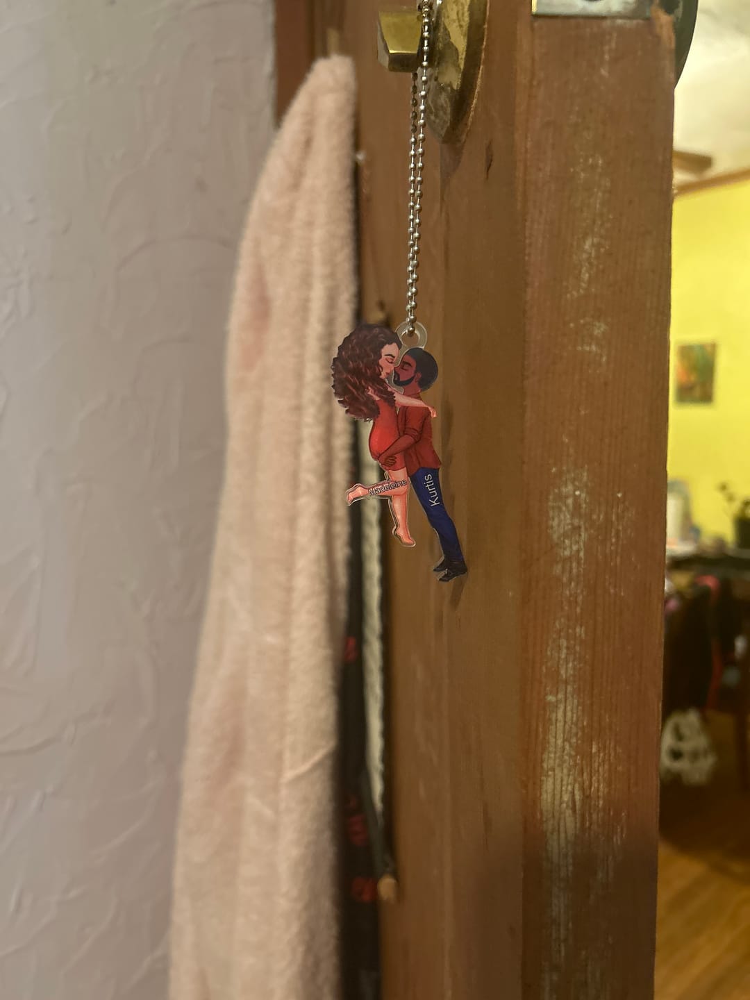 Customer photo review of Doll Couple Kissing Hugging  Personalized Ornament