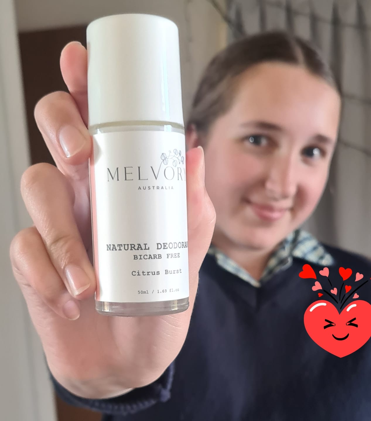 Customer photo review of Natural Deodorant Bicarb Free Citrus Burst