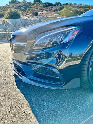 Customer photo review of Mercedes Carbon Fiber Brabus Style Front Splitter for W205 C63 PFL