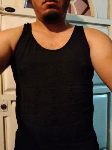 Customer photo review of Men's Tummy Control Total Body Shaping Tank Top | Buy 1 Get 1 FREE