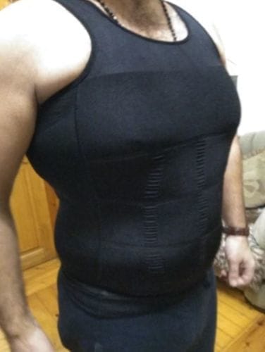 Customer photo review of Men's Tummy Control Total Body Shaping Tank Top | Buy 1 Get 1 FREE