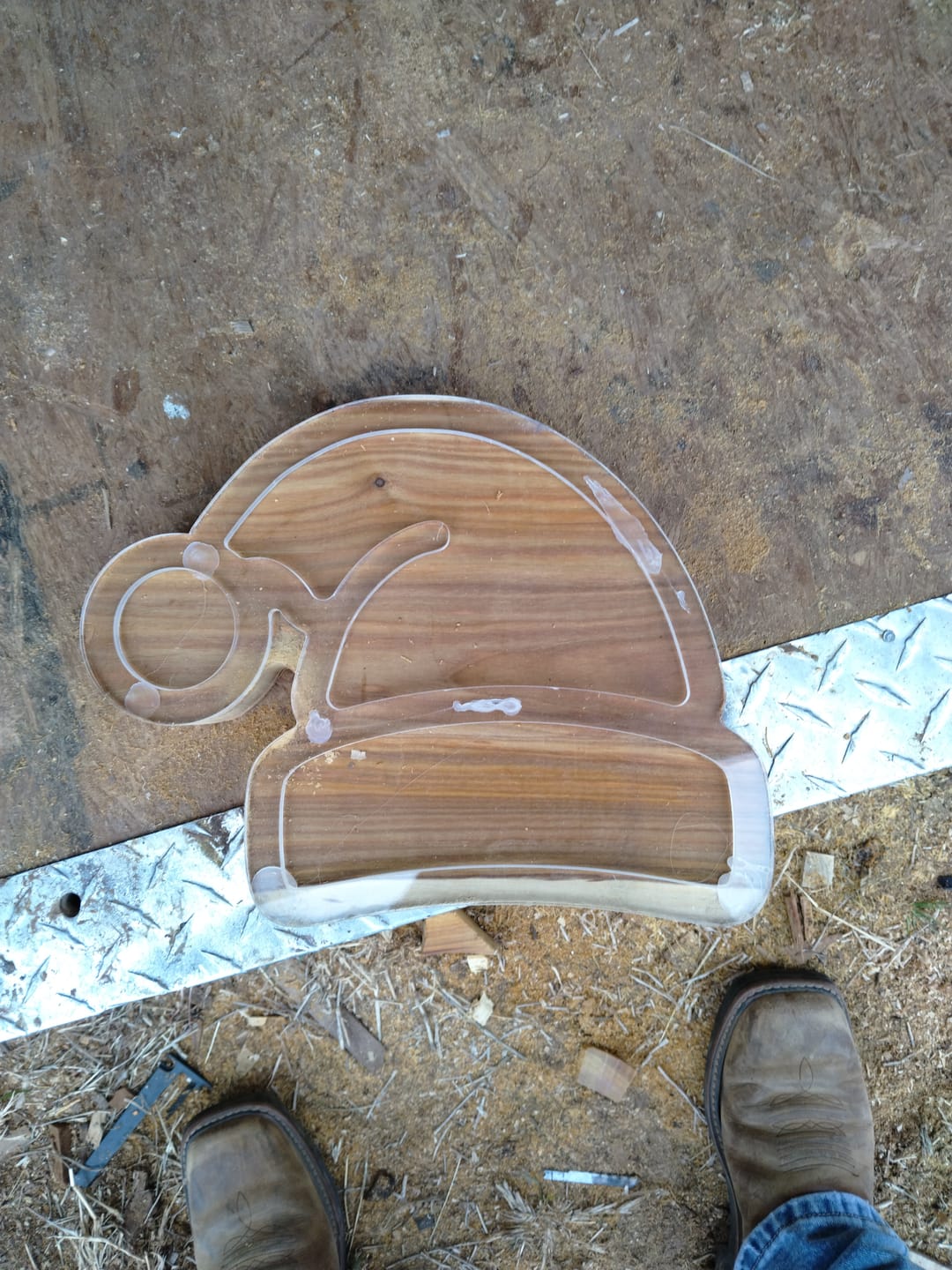 Customer photo review of 12.25x9.5" Santa Hat Tray 1 Acrylic Router Template [Limited Edition]