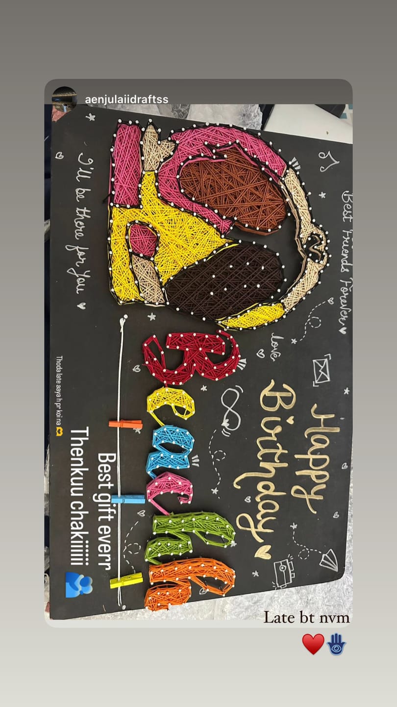 Customer photo review of Besties Forever String Art