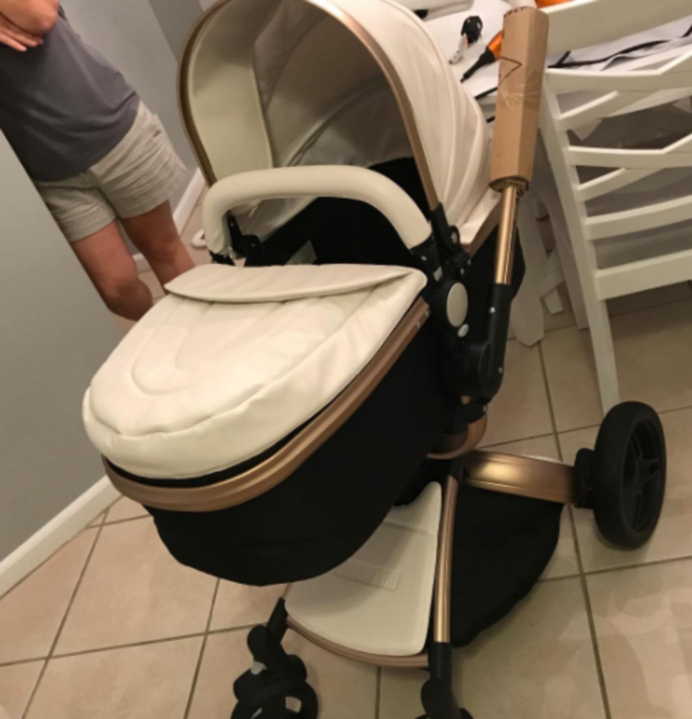 Customer photo review of 3-in-1 Luxury 360° Rotating Baby Stroller