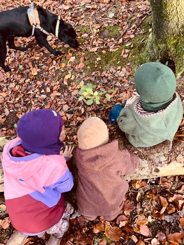 Customer photo review of Upcycling Kaschmir Kapuzenschal Pflaume