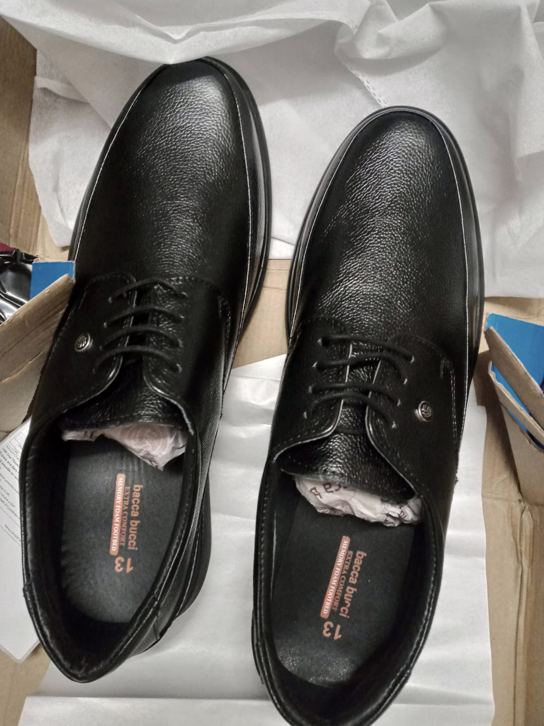 Customer photo review of Bacca Bucci Leather Office Lace-ups Formal Shoes | UK- 06 to 14