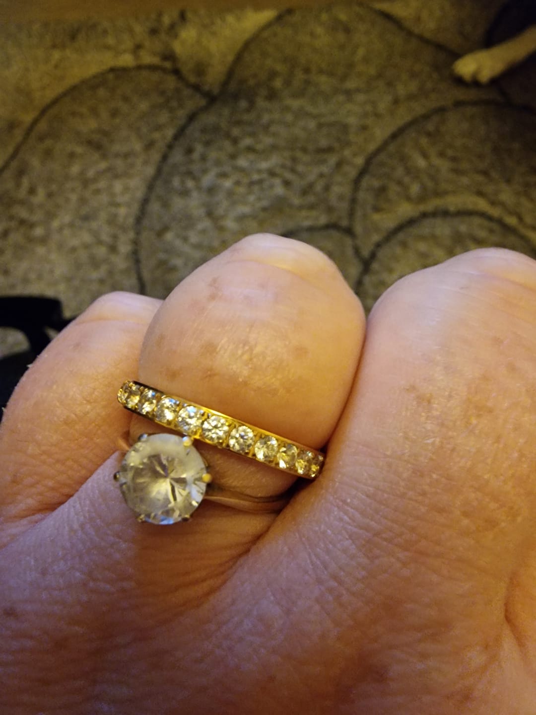 Customer photo review of Gold 3mm Full Glitz Ring