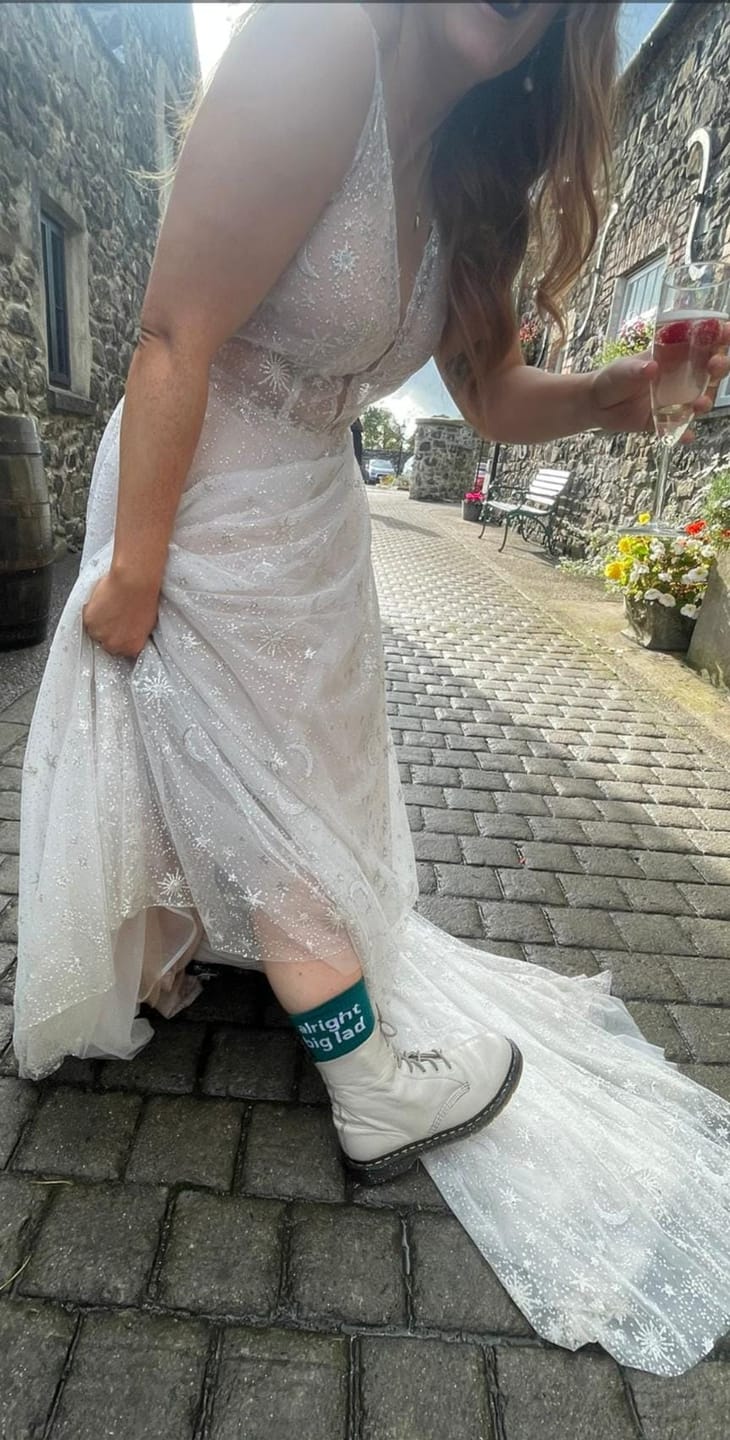 Customer photo review of Alright Big Lad Socks