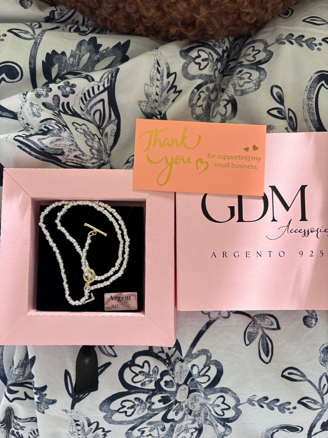 Customer photo review of Collana Granelli e Letterina