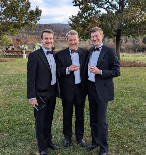 Customer photo review of The Calvin - Feather Bow Tie