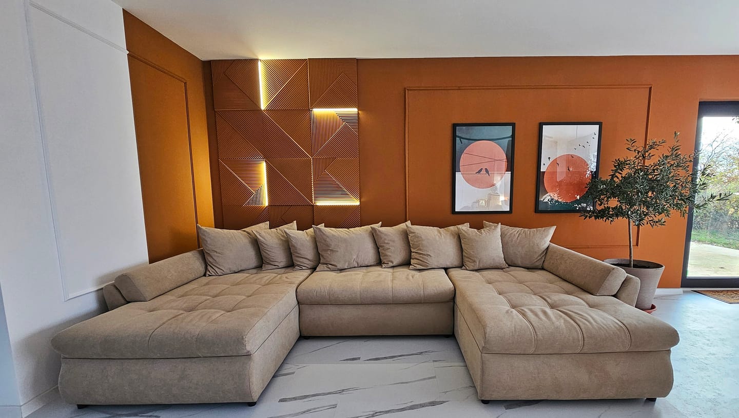 Customer photo review of Colțar extensibil dumonde cu ladă de depozitare si sezut confortabil din spuma HR, Loana Bej U 355x185 cm