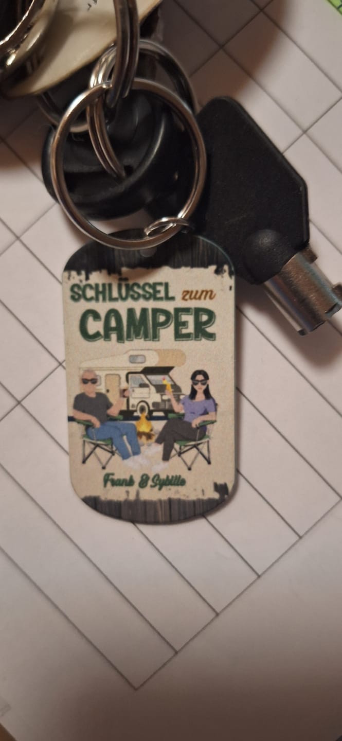 Customer photo review of Camping Couple - Personalisierter Schlüsselanhänger