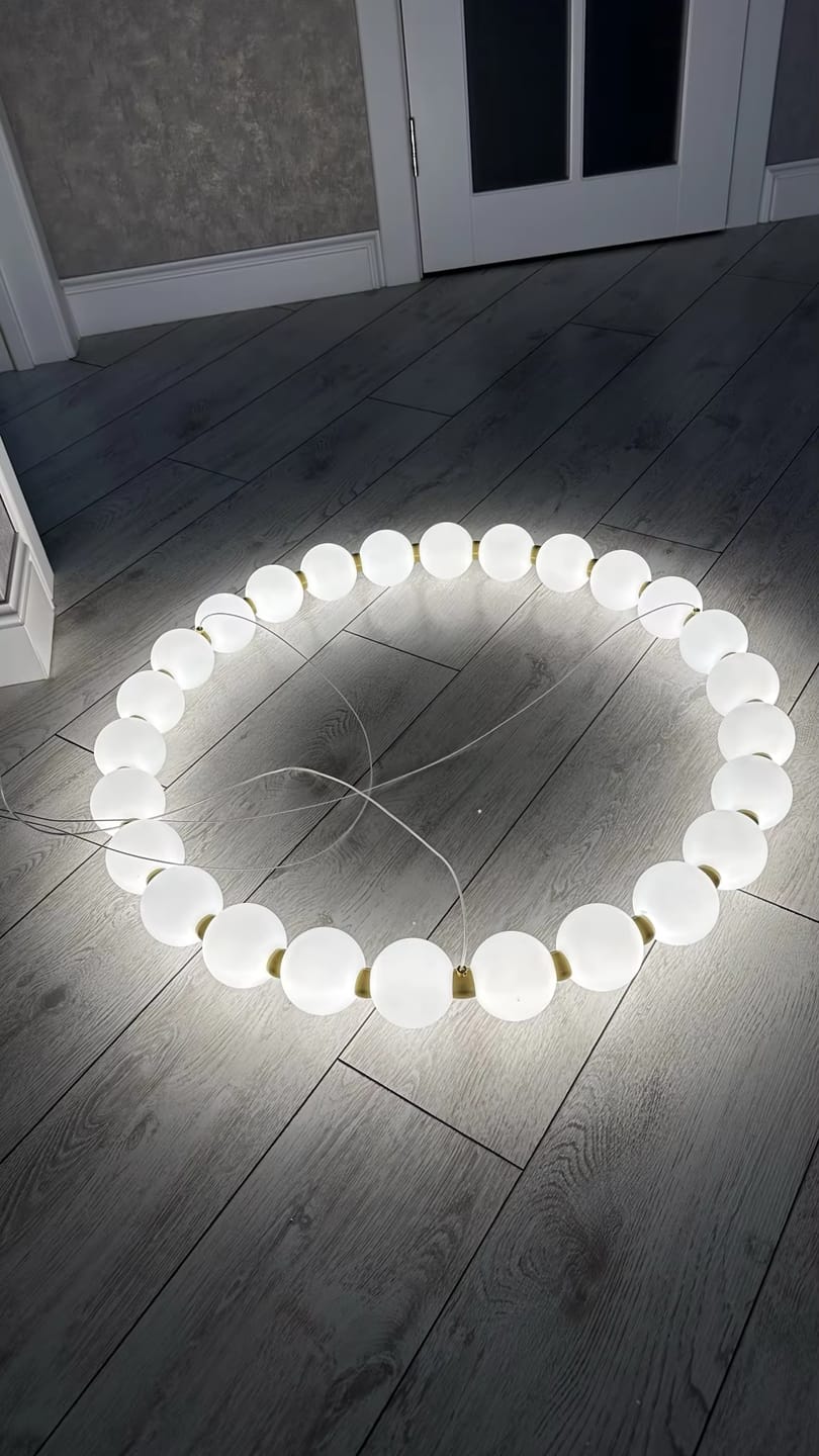 Customer photo review of WOMO Pearl Necklace Round Chandelier-WM2344