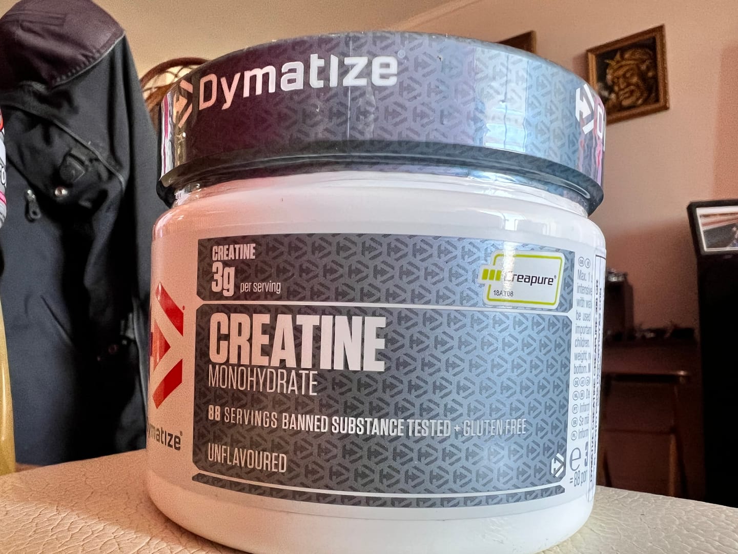 Customer photo review of Creatina Monohidratada Dymatize Creapure 300gr